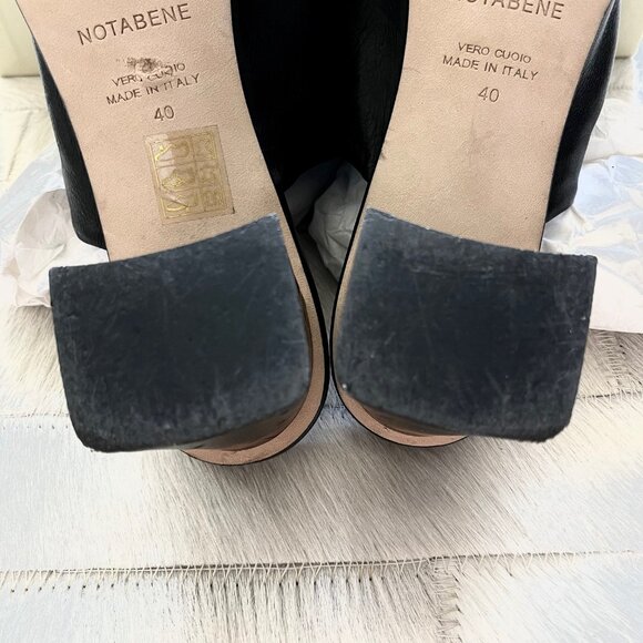 Notabene Copenhagen ‘Ariana II’ Black Square Toe Mule Sandal - Picture 11 of 11